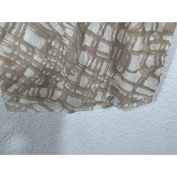 Vintage Y2K Cami Tank Top The Limited Size M Mesh Nylon Beige Geometric - Picture 8 of 9